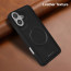 Vaku ® Apple iPhone 16 Plus Maxtron Leather Stitched Magnetic Magsafe Non-Slip Grip Shockproof Back Cover