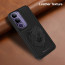 Vaku ® Vivo Y300 5G Lion Embossed Luxury Designer Leather Protective Back Cover