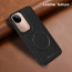 Vaku ® Vivo V40e 5G Maxtron Leather Stitched Magnetic Magsafe Non-Slip Grip Shockproof Back Cover