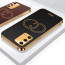 Vaku ® Oppo A74 Skylar Leather Pattern Gold Electroplated Soft TPU Back Cover