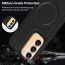 Vaku ® Vivo Y200e 5G Maxtron Leather Stitched Magnetic Magsafe Non-Slip Grip Shockproof Back Cover