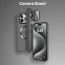 Vaku ® Apple iPhone 15 Pro Max Rime Frosted Magnetic Magpro Translucent Camera Protector Case with Built-in Stash Stand Back Cover