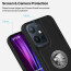 Vaku ® Vivo Y75 5G Regal Shield Metal Lion Engraved Leather Protective Back Cover