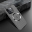 Vaku ® Apple iPhone 15 Rime Frosted Magnetic Magpro Translucent Camera Protector Case with Built-in Stash Stand Back Cover