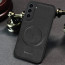 Vaku ® Samsung Galaxy S23 Maxtron Leather Stitched Magnetic Magsafe Non-Slip Grip Shockproof Back Cover