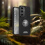 Vaku ® Samsung Galaxy S24 Regal Shield Metal Lion Engraved Leather Protective Back Cover