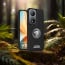 Vaku ® Vivo Y100 5G Regal Shield Metal Lion Engraved Leather Protective Back Cover
