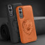 Vaku ® OnePlus Nord CE4 Lion Embossed Luxury Designer Leather Protective Back Cover Case