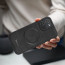 Vaku ® Vivo V25 5G Maxtron Leather Stitched Magnetic Magsafe Non-Slip Grip Shockproof Back Cover