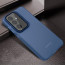 Vaku ® Samsung Galaxy A24 4G Rime Frosted Translucent Camera Protector Case with Built-in Stash Stand Back Cover