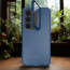 Vaku ® Samsung Galaxy S23 Rime Frosted Translucent Camera Protector Case with Built-in Stash Stand Back Cover