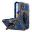 Vaku ® Oppo A17 Vanguard Military Grade Armor Case with Metal Belt Clip Kickstand Back Cover
