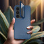 Vaku ® Samsung Galaxy S23 Plus Rime Frosted Translucent Camera Protector Case with Built-in Stash Stand Back Cover