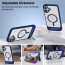 eller santé ® Apple iPhone 16 Zennix Magpro Scratch Resistant Camera Screen Protector Case with Stand Holder Shockproof Protective Back cover