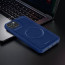 Vaku ® Apple iPhone 15 Plus Maxtron Leather Stitched Magnetic Magsafe Non-Slip Grip Shockproof Back Cover