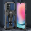 Vaku ® Samsung Galaxy A24 4G Vanguard Military Grade Armor Case with Metal Belt Clip Kickstand Back Cover