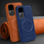 Vaku ® Vivo V30 5G Maxtron Leather Stitched Magnetic Magsafe Non-Slip Grip Shockproof Back Cover