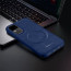 Vaku ® Vivo V30 5G Maxtron Leather Stitched Magnetic Magsafe Non-Slip Grip Shockproof Back Cover