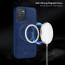 Vaku ® Vivo V25 5G Maxtron Leather Stitched Magnetic Magsafe Non-Slip Grip Shockproof Back Cover
