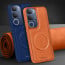 Vaku ® Vivo Y29 5G Maxtron Leather Stitched Magnetic Magsafe Non-Slip Grip Shockproof Back Cover