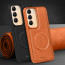 Vaku ® Vivo Y200e 5G Maxtron Leather Stitched Magnetic Magsafe Non-Slip Grip Shockproof Back Cover