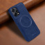 Vaku ® Xiaomi Redmi Note 12 Pro Maxtron Leather Stitched Magnetic Magsafe Non-Slip Grip Shockproof Back Cover