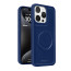 Vaku ® Apple iPhone 15 Pro Max Maxtron Leather Stitched Magnetic Magsafe Non-Slip Grip Shockproof Back Cover