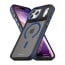 Vaku Luxos ® Apple iPhone 17 Pro Max Avlon Magpro Translucent Scratch Resistant Military-Grade Case With Metal Camera Ring Shockproof Protective Back Cover