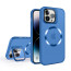 Vaku ® Apple iPhone 14 Pro Max Rime Frosted Magnetic Magpro Translucent Camera Protector Case with Built-in Stash Stand Back Cover