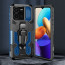 Vaku ® Vivo Y35 4G Vanguard Military Grade Armor Case with Metal Belt Clip Kickstand Back Cover