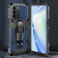 Vaku ® Vivo V27 5G Vanguard Military Grade Armor Case with Metal Belt Clip Kickstand Back Cover