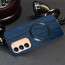 Vaku ® Vivo Y200e 5G Diamond Plume Pattern Magnetic Magsafe Matte Soft-Touch Texture Back Cover