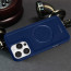 Vaku ® Apple iPhone 16 Pro Maxtron Leather Stitched Magnetic Magsafe Non-Slip Grip Shockproof Back Cover