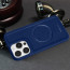 Vaku ® Apple iPhone 15 Pro Maxtron Leather Stitched Magnetic Magsafe Non-Slip Grip Shockproof Back Cover