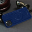 Vaku ® Apple iPhone 15 Plus Maxtron Leather Stitched Magnetic Magsafe Non-Slip Grip Shockproof Back Cover
