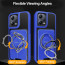 Vaku Luxos ® Xiaomi Redmi Note 12 Pro Axion Armor Military Grade Protective Case with Magnetic Ring Holder Kickstand Back Cover