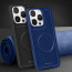 Vaku ® Apple iPhone 15 Pro Maxtron Leather Stitched Magnetic Magsafe Non-Slip Grip Shockproof Back Cover