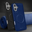 Vaku ® Apple iPhone 16 Plus Maxtron Leather Stitched Magnetic Magsafe Non-Slip Grip Shockproof Back Cover