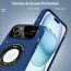 Vaku ® Apple iPhone 15 Plus Polarized Magnetic Magpro Camera Lens Protector Logo Hole Back Cover