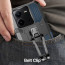 Vaku ® Vivo V25e Vanguard Military Grade Armor Case with Metal Belt Clip Kickstand Back Cover