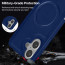 Vaku ® Apple iPhone 16 Maxtron Leather Stitched Magnetic Magsafe Non-Slip Grip Shockproof Back Cover