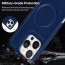Vaku ® Apple iPhone 16 Pro Max Maxtron Leather Stitched Magnetic Magsafe Non-Slip Grip Shockproof Back Cover