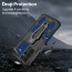Vaku ® Samsung Galaxy S24 Ultra Vanguard Military Grade Armor Case with Metal Belt Clip Kickstand Back Cover