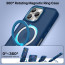Vaku Luxos ® Apple iPhone 16 Pro Max Ariston Kickmag Cover with Magnetic Alloy Ring Metal Kickstand Camera Protector Shockproof Back Cover