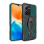 Vaku ® Vivo V25e Vanguard Military Grade Armor Case with Metal Belt Clip Kickstand Back Cover