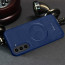 Vaku ® Samsung Galaxy S23 Maxtron Leather Stitched Magnetic Magsafe Non-Slip Grip Shockproof Back Cover
