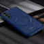 Vaku ® Samsung Galaxy S23 Maxtron Leather Stitched Magnetic Magsafe Non-Slip Grip Shockproof Back Cover