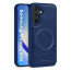 Vaku ® Samsung Galaxy A34 5G Maxtron Leather Stitched Magnetic Magsafe Non-Slip Grip Shockproof Back Cover