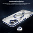 Vaku Luxos ® Apple iPhone 16 Vortex Magpro Gel Cushion Slim Fit Shockproof Certified Mag-Safe Crystal Clear Camera Metal Ring Back Cover
