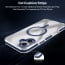 eller santé ® Apple iPhone 16 Vortex Magpro Gel Cushion Slim Fit Shockproof Certified Mag-Safe Crystal Clear Camera Metal Ring Back Cover